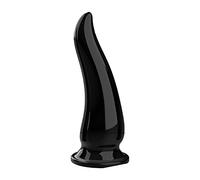 Plug anale Plug anale Vibratore Butt Plug in silicone Massaggiatore prostatico Ano Dildo Stimolatore anale Giocattoli sessuali per adulti Gay (Nero L)