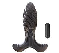 Plug anale Plug anale Vibratore Massaggio prostatico Giocattolo sessuale 10 velocità Butt plug vibrante Ano (nero B)