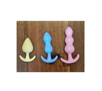 Plug anale Plug anali in silicone, Plug per principianti, Colori pastello, Small, Medium & Large, BDSM Play, Vegan Friendly