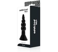 Plug anale progressivo XL super morbido 17 cm con base nero Addicted toys