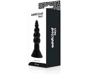 Plug anale progressivo XL super morbido 17 cm con base nero Addicted toys