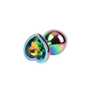 Plug Anale Rainbow Heart Gem Ø 3,3 cm