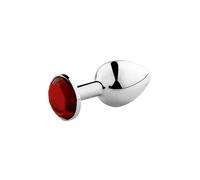 Plug anale rosso s secretplay, Larghezza 140 mm, Lunghezza 80 mm, Profondità 80 mm, Dipartimento Couple, Colore Argento