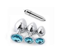 Plug anale S/M/L Metal Diamond Plug anale Butt Plug Massaggio prostatico anale Gioco per adulti Strumento sessuale Per Donne Uomini Coppie gay