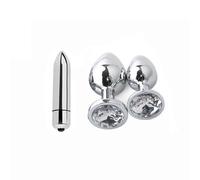 Plug anale S/M/L Metal Diamond Plug anale Butt Plug Massaggio prostatico anale Gioco per adulti Strumento sessuale Per Donne Uomini Coppie gay