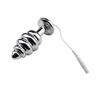 Plug anale Scossa elettrica Spirale Butt Plug Plug anale in metallo Elettroshock Sex Toys Per Coppie Prodotti del sesso Masturbatore Dildo Sex Machine
