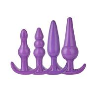 Plug anale Set di 4 pezzi in silicone di perline anali Plug anale Giocattoli del sesso Butt Plug Giocattoli di gioco per adulti per coppia gay Giocattolo di flirt anale