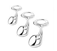 Plug anale Set di plug per testa a sfera anale in acciaio inossidabile pesante Set di perline anali in metallo piccolo e grande Butt Plug Pull Ring Insert Ass Toy dildo