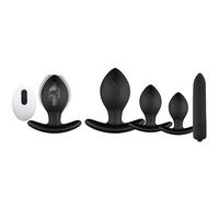 Plug anale Set di vibratori con plug anale di testa, telecomando senza fili, vibratore a proiettile indossabile, giocattoli anali con vibratore Per Masturbatore da donna e da uomo