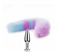 Plug anale Sex Toys 40cm Coda staccabile con 6 Style S Size Smooth Butt Plug Cosplay Gioco di flirt Sex Shop (S-125 con coda)
