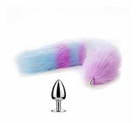 Plug anale Sex Toys 40cm Coda staccabile con 6 Style S Size Smooth Butt Plug Cosplay Gioco di flirt Sex Shop (S-110 con coda)