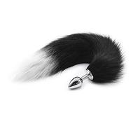 Plug anale Sex Toys Cosplay Maschera Coda Plug anale Metallo Anus Butt Plug Maschera Mezza maschera per gatti Maschera per adulti sexy Maschere per giochi (nero inossidabile3)