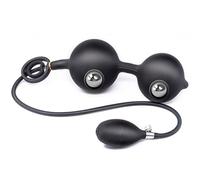 Plug anale Sex Toys Plug anale gonfiabile Pompa per dildo gay Silicone Enorme ano Dilatatore di culo Massaggiatore prostatico espandibile con sfera di metallo (GS35)