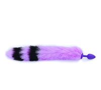 Plug anale Sexy Anal Plug Coda Viola Corrispondenza Colore Capelli Artificiali Dispositivo Anale Plug Anale Giocattolo Adulto (silicone purpleblack)