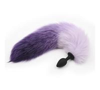 Plug anale Sexy Anal Plug Coda Viola Corrispondenza Colore Capelli Artificiali Dispositivo Anale Plug Anale Giocattolo Adulto (silicone viola)