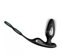 Plug anale Shock elettrico Vibratore anale Butt Plug Massaggiatore della prostata Anello di ritardo del telecomando Giocattoli del sesso (nero senza telecomando)