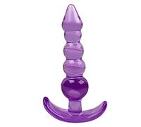 Plug anale Soft Anal Dildo Butt Plug Massaggiatore della prostata Falli gay per adulti Plug anale Perline Punto G Giocattoli erotici Prodotti del sesso (Tipo A-viola)