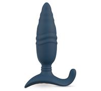 Plug Anale Spingente Vibrante con Stimolatore Perineo Telecomando Silicone