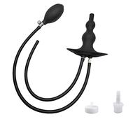 Plug anale Spruzzo d'acqua Plug anale gonfiabile Pulitore anale Anal Rear Court Pull Bead Plug anale Adulto SM Giocattoli sessuali alternativi (senza siringa)