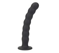 Plug anale Stimolatore dei prodotti del sesso del massaggiatore della prostata della spina anale con i giocattoli del sesso del dildo della perla del silicone della forte ventosa