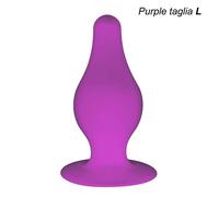 Plug anale stimolatore in silicone memory termoreattivo tg l viola silexd anal
