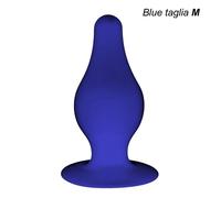 Plug anale stimolatore in silicone memory termoreattivo tg m blu silexd anal