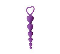 Plug anale Stimolatore massaggiatore plug anale con perline anali in silicone indossabili Giocattoli sessuali gay Butt Pull Rings Sextoy (viola)