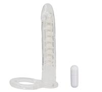 Plug anale Strap On Vibratore Anale Coppie Massaggiatore Prostatico Anello Ritardato Dildo Vibratore Giocattoli Sessuali (Bianco)