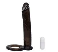 Plug anale Strap On Vibratore Anale Coppie Massaggiatore Prostatico Anello Ritardato Dildo Vibratore Giocattoli Sessuali (Nero)