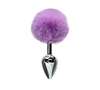 Plug anale Tail Ball Butt Plug Perline Massaggio Acciaio inossidabile Peloso Ma Plug Accessori anali Giochi per adulti 18 Plus