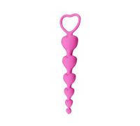 Plug anale Tappi anali a forma di cuoreMasturbatore Dildo Tirare perline Gel di silice Morbido Negozio di sesso per donne Punto G Giocattoli erotici Giocattoli per adulti Masturbatore Dildo