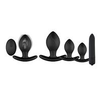 Plug anale Telecomando Plug anale Dildo Vibratore Massaggiatore prostatico Ricarica USB 10 Stimolazione Telecomando wireless Giocattolo sessuale (set da cinque pezzi)
