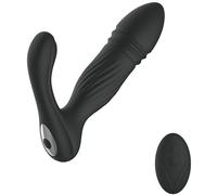 Plug anale Telescopico + vibrante 2 in 1 telecomando anale butt plug doppio motore vibratore indossabile giocattoli sessuali Per masturbatore per adulti