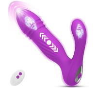 Plug anale Telescopico + vibrante 2 in 1 telecomando anale butt plug doppio motore vibratore indossabile giocattoli sessuali Per masturbatore per adulti