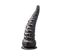 Plug anale Tentacle Sucker Plug anale Dilatatore Dildo Butt Plug Stimolatore Massaggiatore prostatico Giocattolo del sesso anale Ano (nero M)