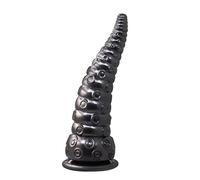 Plug anale Tentacle Sucker Plug anale Dildo Butt Plug Stimolatore Massaggiatore prostatico Giocattolo del sesso anale Ano (nero M)