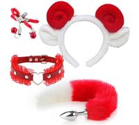 Plug anale Testa di animale sacro ornamento coda fascia per donna volpe coda anale butt plug giocattolo erotico del sesso Per donna coppia cosplay