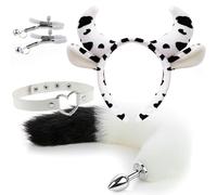 Plug anale Testa di animale sacro ornamento coda fascia per donna volpe coda anale butt plug giocattolo erotico del sesso Per donna coppia cosplay