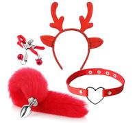 Plug anale Testa di animale sacro ornamento coda fascia per donna volpe coda anale butt plug giocattolo erotico del sesso Per donna coppia cosplay