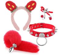 Plug anale Testa di animale sacro ornamento coda fascia per donna volpe coda anale butt plug giocattolo erotico del sesso Per donna coppia cosplay