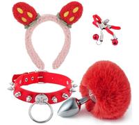 Plug anale Testa di animale sacro ornamento coda fascia per donna volpe coda anale butt plug giocattolo erotico del sesso Per donna coppia cosplay