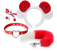 Plug anale Testa di animale sacro ornamento coda fascia per donna volpe coda anale butt plug giocattolo erotico del sesso Per donna coppia cosplay