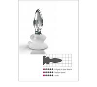 plug anale vaginale dilatatore vetro con ventosa in silicone glass trasparente