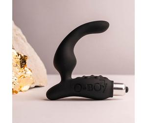 Plug anale vibrante 7 x O-Boy stimolatore prostatico silicone soft touch nero