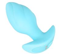 Plug Anale Vibrante Blu Texture Onde Silicone USB 7 Modalità 8 cm