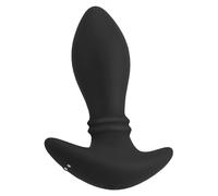 Plug Anale Vibrante con Anelli Rotanti Telecomando Ricaricabile 10 Vibrazioni