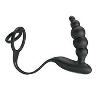 Plug Anale Vibrante Con Anello 12 Modalità Stimolatore Silicone Ricaricabile USB
