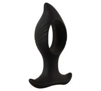 Plug Anale Vibrante con Foro Ricaricabile Telecomando Silicone 2 Motori