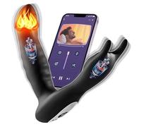 Plug Anale Vibrante con Funzione Asta Riscaldante, Vibratore Anale in Silicone con Controllo Remoto tramite App e 9 Modalità di Vibrazione, Massaggiatore Prostatico per Stimolazione Anale e Vaginale
