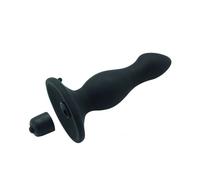 Plug anale vibrante con ventosa dilatatore butt plug black fallo dildo liscio